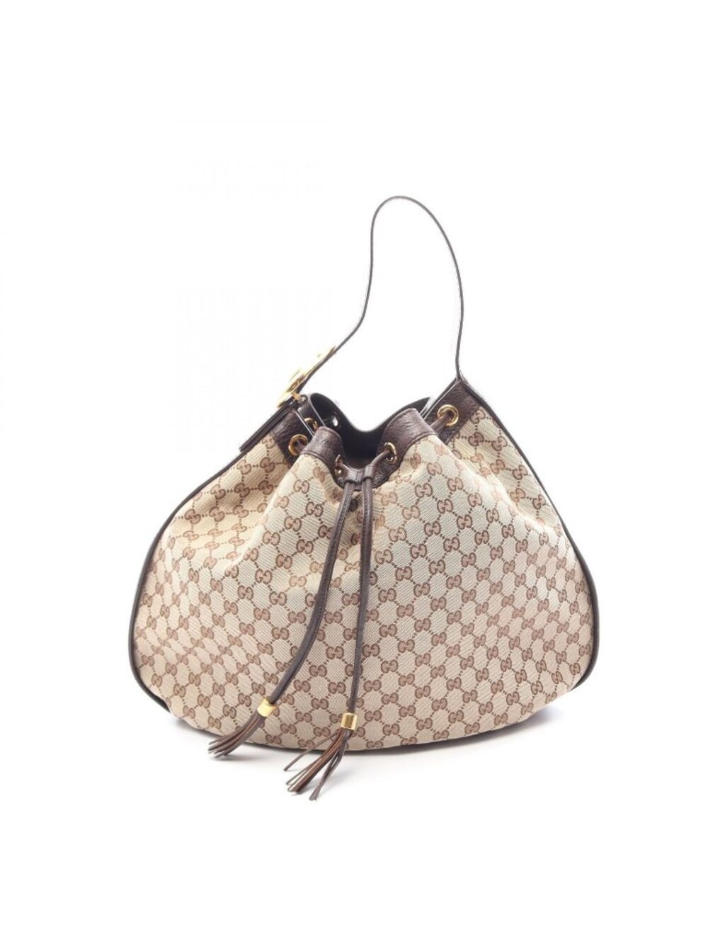 Gucci Shoulder Bag GG Canvas Beige Brown Interlocking